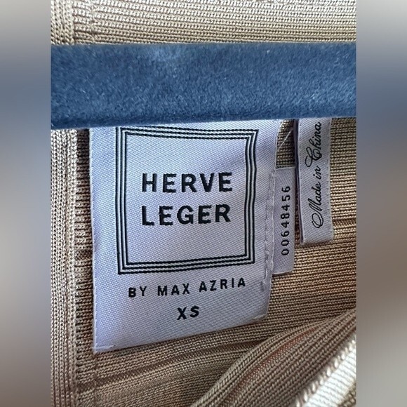 Herve Leger Rose Blush Bandage midi Dress with 3/4 sleeves Size XS - Picture 7 of 7